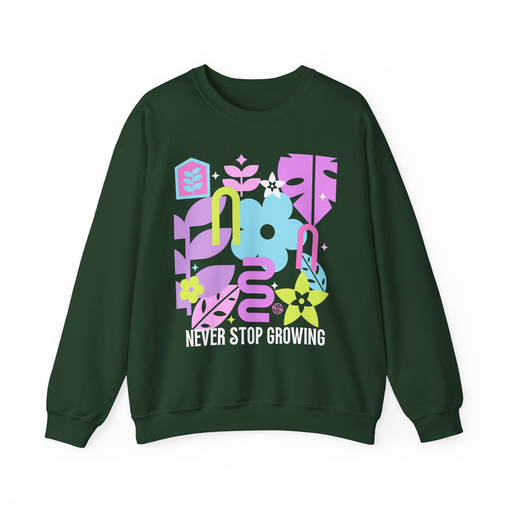 Never Stop Growing Floral Graphic Unisex Sweatshirt