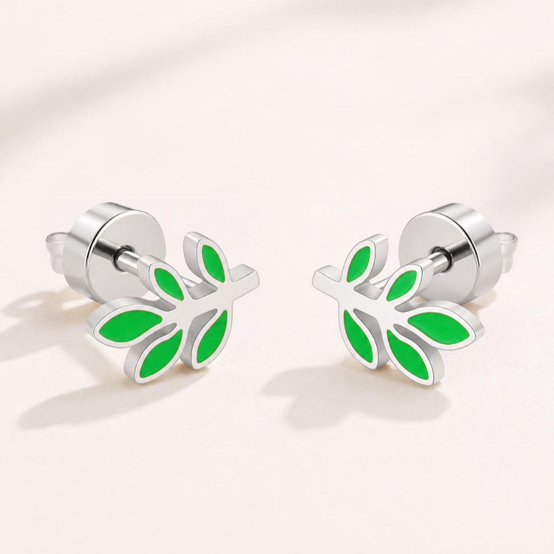 Leaf Stud Earrings