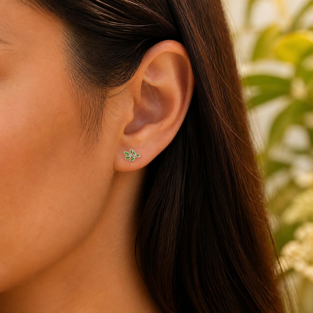 Leaf Stud Earrings