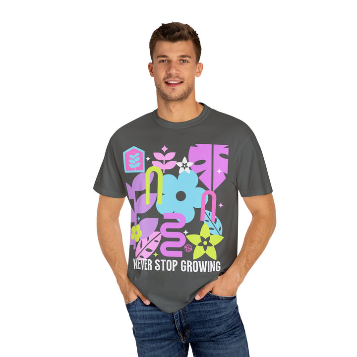 Never Stop Growing! Colorful Unisex T-Shirt