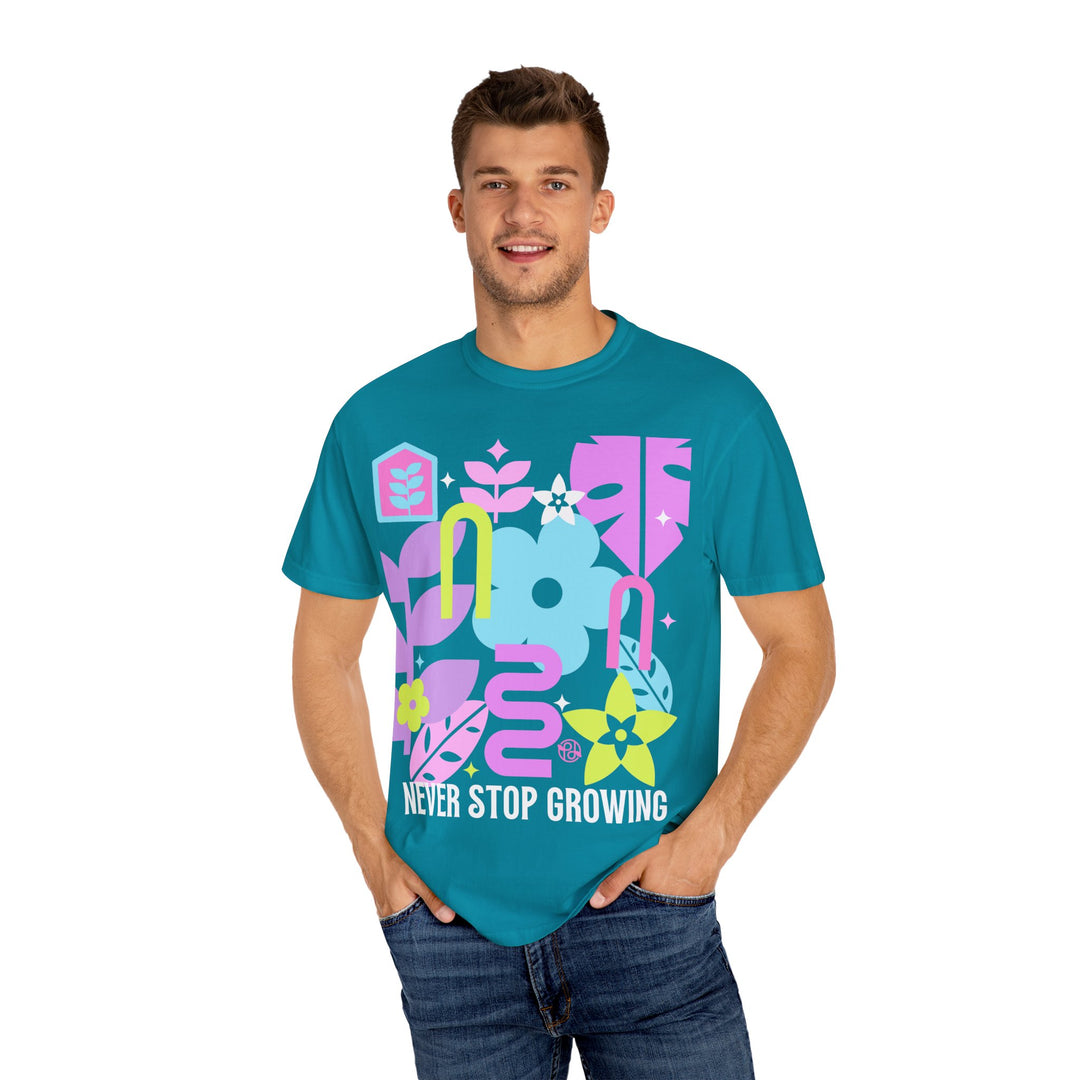 Never Stop Growing! Colorful Unisex T-Shirt