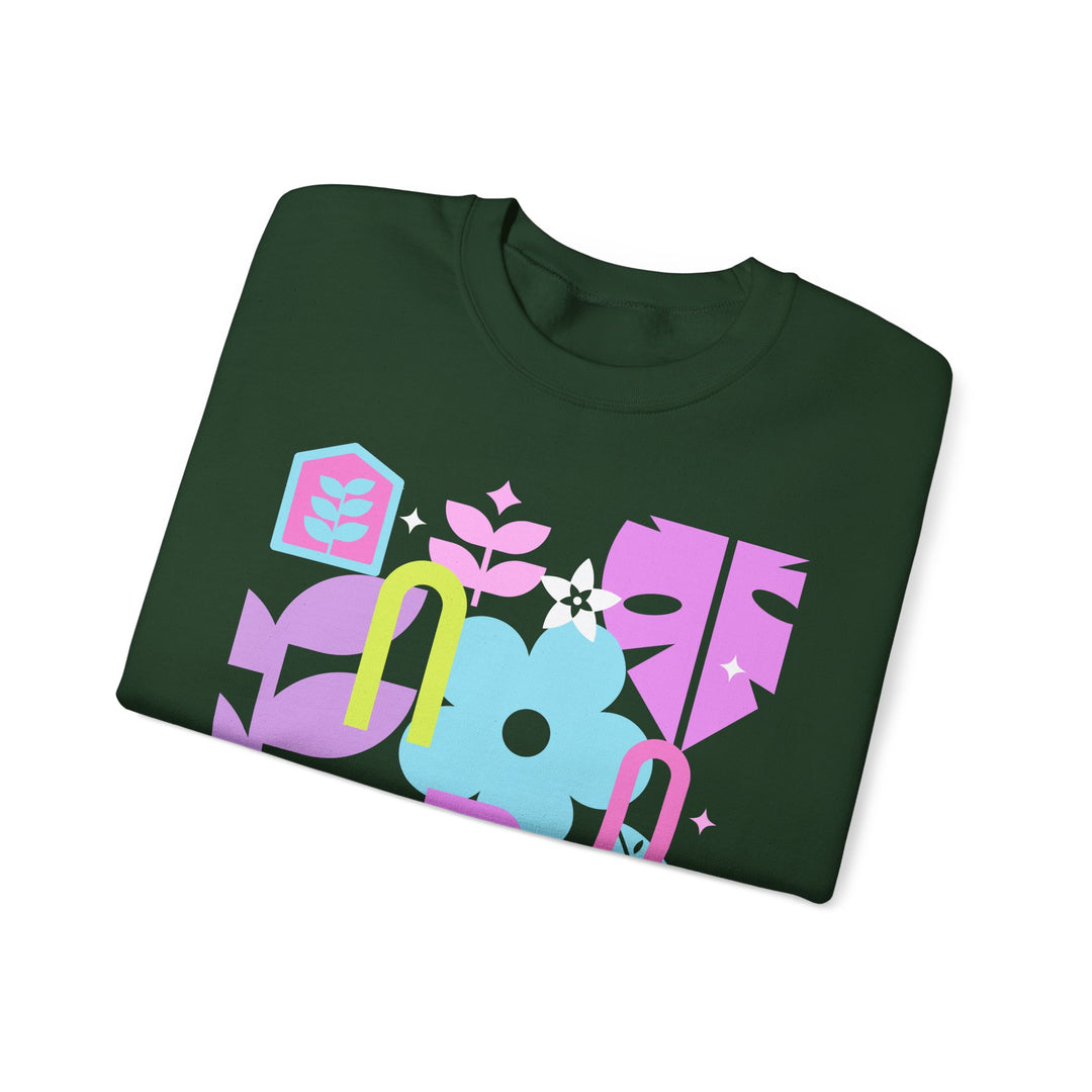 Never Stop Growing Floral Graphic Unisex Sweatshirt