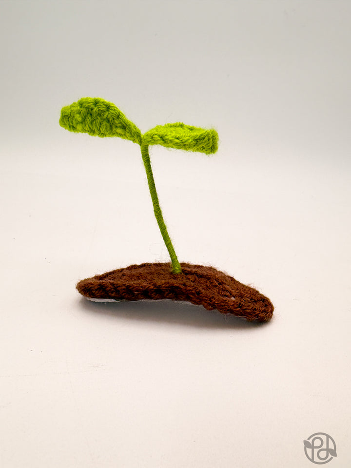 Crochet Sprout Hair Clips (Pair)