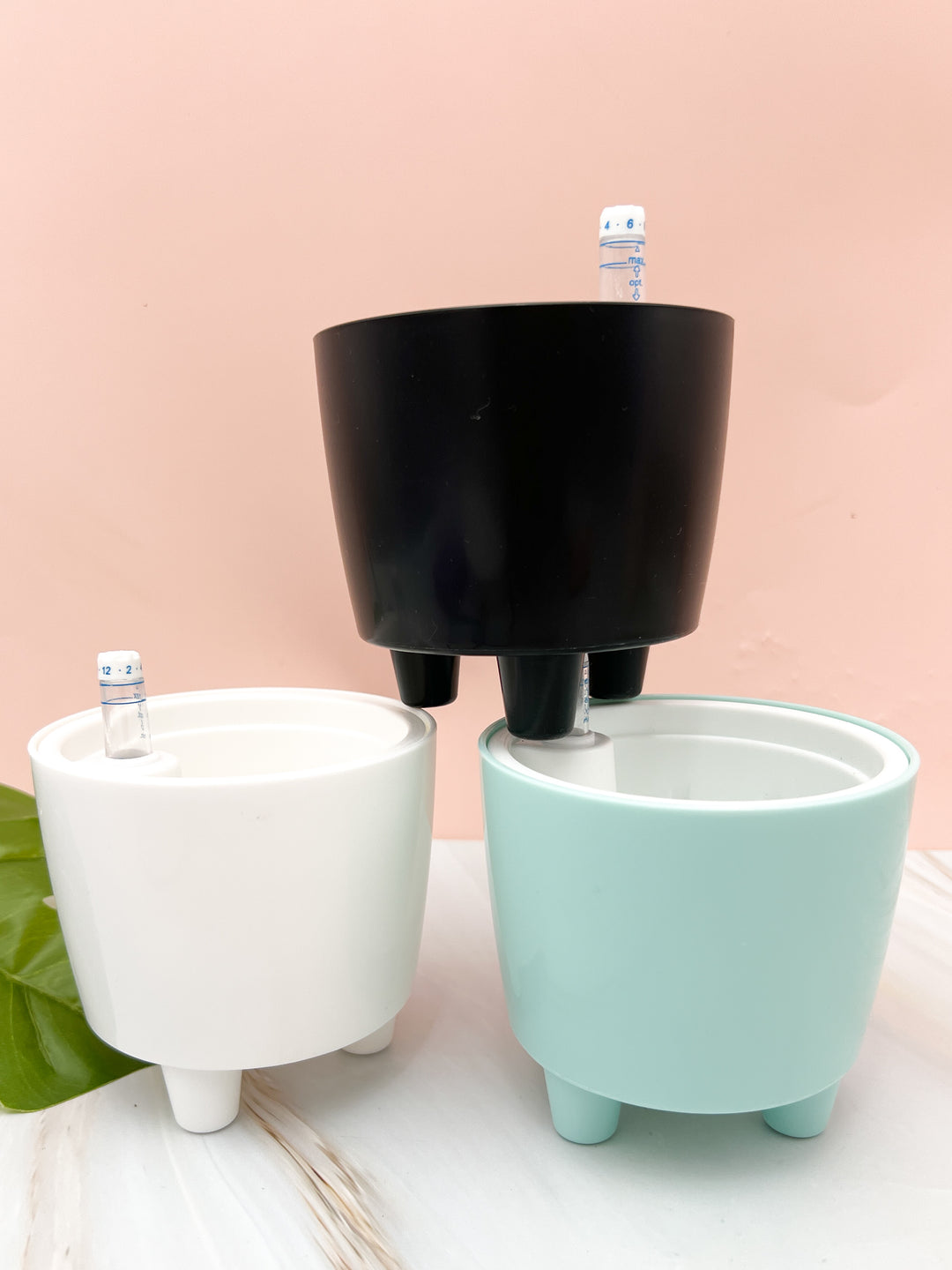 mkono self watering planter 3” Self Watering Moo Pot Pink