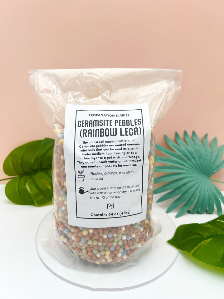 Ceramsite Pebbles (Rainbow Mini Leca) - 4lbs