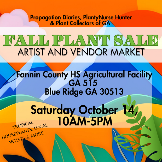 10/14: Blue Ridge, GA Fall Plant Sale, Vendor & Artist Market - Vending Fee
