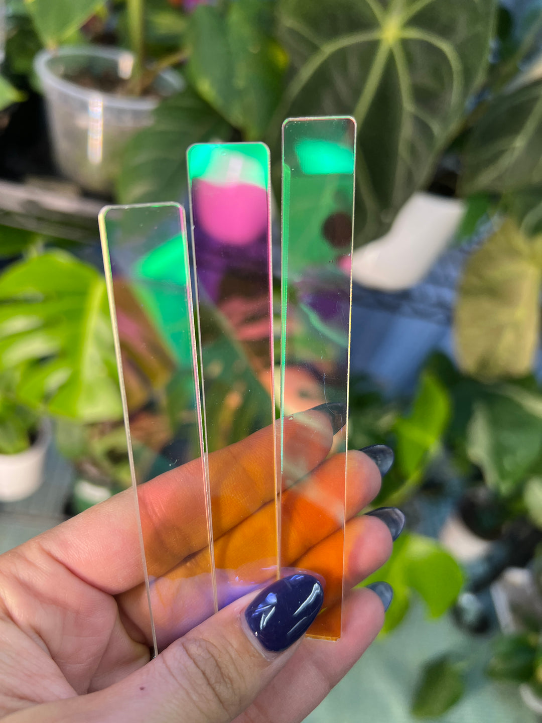 plant name tags plastic Iridescent Acrylic Plant Tags| Plant Labels | Plant Tags