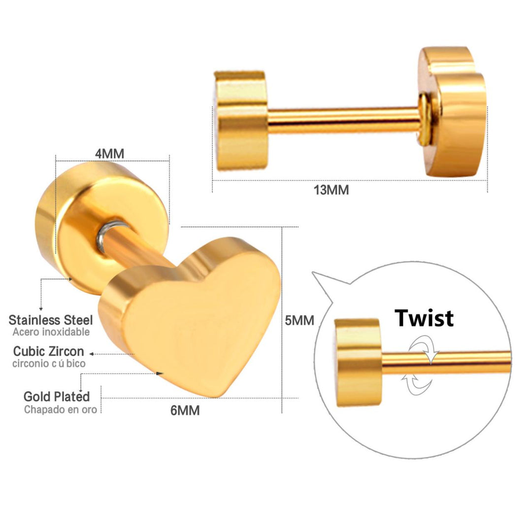 Heart Stud Earrings