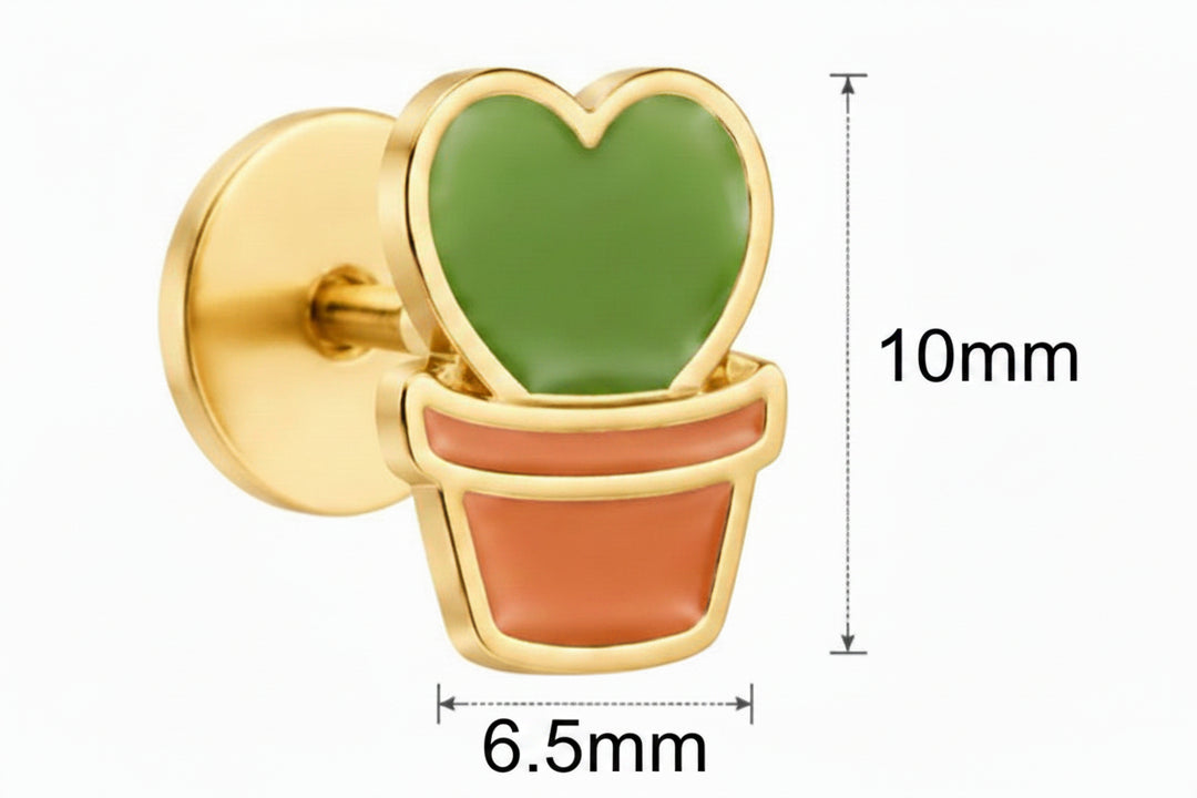 Potted Plant Stud Earrings