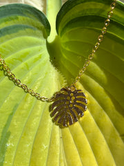Tropical Leaf Necklace